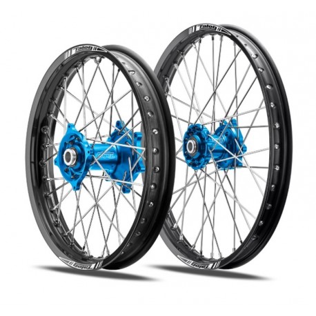 ROUE ARRIERE TALON MOYEU BLEU CERCLE NOIR 19 X 2.15 KAWASAKI KXF 06/19